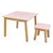 ArtBel Dětský set stůl & židle WOODY Barva: Růžová