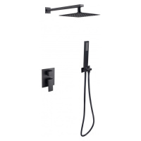 BESCO Podomítkový sprchový set SLIM MODERN/VARIUM II - Černá matná (s tenkou sprchou Slim)