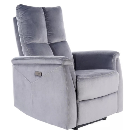 Signal Polohovací křeslo Neptun Velvet šedé