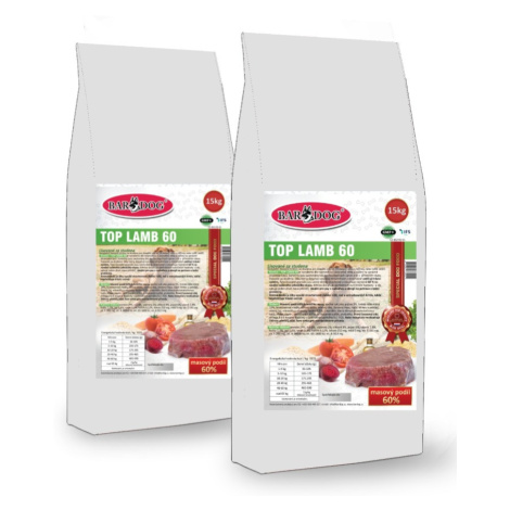 Granule Bardog Lisované granule za studena Top Lamb 60 - 30 kg