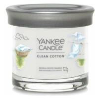 Yankee Candle vonná svíčka Signature Tumbler ve skle malá Clean Cotton, 122 g