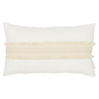Cotton & Sweets Boho obdélníkový polštář s krajkou vanilka 35×60cm