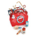 Dřevěná lékařská taštička Doctor's Bag Tender Leaf Toys se zdravotními pomůckami rouškou a nápla