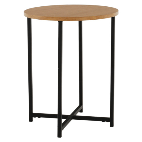 Příruční stolek, dub/černý kov, IMSAR Tempo Kondela