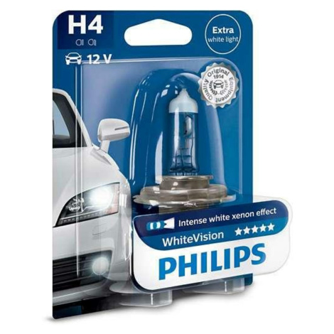 Philips H4 12V 60/55W P43t WhiteVision 1ks blistr 12342WHVB1
