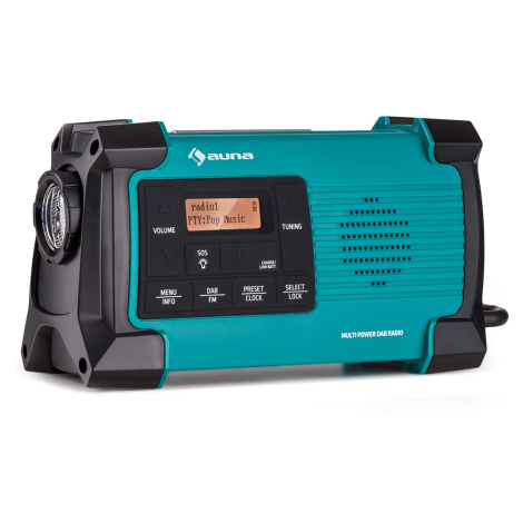 Auna Patagonia DAB+ Outdoorové rádio DAB / DAB+ / FM Ruční nabíjení USB SOS alarm vodotěsné
