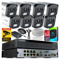 Force Monitorovací sada 8x Ip kamera 2MPx Full Hd Disk 1TB Poe Rekordér