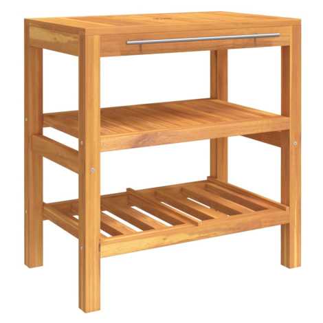 vidaXL Koupelnová skříňka se 2 policemi 74 x 45 x 75 cm masivní dřevo
