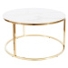 Konferenční stolek SOBANI bílý mramor/zlatá