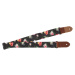 Perri's Leathers 7672 Ukulele Strap Black Flowers