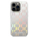 Karl Lagerfeld Iridescent Monogram Zadní Kryt pro iPhone 14 Pro Max Silver