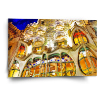 Sablio Obraz Barcelona Gaudi Casa Batllo 1 - 120x80 cm