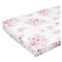 Bambusové dětské prostěradlo na postel s motivem růžových květů