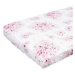 Bambusové dětské prostěradlo na postel s motivem růžových květů