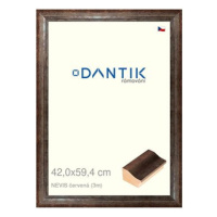 DANTIK rámeček 42 × 59,4, NEVIS červený plexi čiré