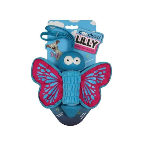 EBI COOCKOO LILLY gumová hračka pro psy 27×20×7,5cm růžový motýl