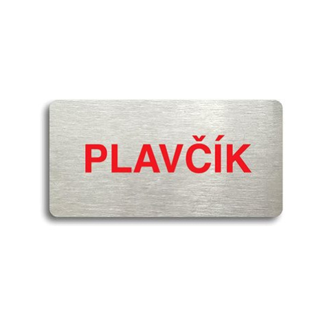 Accept Piktogram "PLAVČÍK II" (160 × 80 mm) (stříbrná tabulka - barevný tisk bez rámečku)