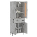 vidaXL Skříň highboard betonově šedá 69,5x34x180 cm kompozitní dřevo