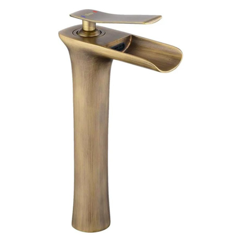 Baterie umyvadlová vysoká REA Laguna Antique zlatá kartáčovaná