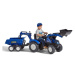 Falk Šlapací traktor 3090W New Holland T8 s nakladačem, rypadlem a maxi vlečkou