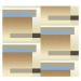 Výprodej dekoračního závěsu s tunýlkem, OXY Stripes modrý, 140 x 245 cm