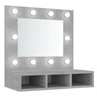 Shumee Zrcadlová skříňka s LED - betonově šedá 60 × 315 × 62 cm 808886