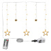 VOLTRONIC® 67309 Vánoční závěs - 5 hvězd, 61 LED, teple bílý + ovladač