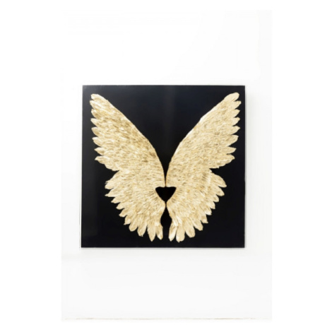 KARE Design Nástěnná dekorace Wings Gold 120×120 cm