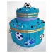 VER Textilní dort dvoupatrový vyšitá kopačka s míčem