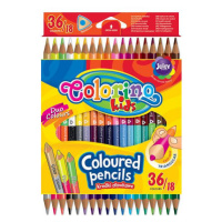 Colorino Korex 03-18-36 trojhranné pastelky dvoubarevné 36 barev