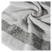 Bavlněná froté osuška s bordurou VIKI 70x140 cm, stříbrná, 500 gr Mybesthome