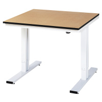 RAU Psací stůl s elektrickým přestavováním výšky, deska z MDF, nosnost 300 kg, š x h 1000 x 1000