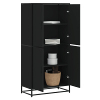 vidaXL Skříň highboard černá 68 x 35 x 139 cm kompozitní dřevo