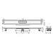 HANSGROHE uBox universal Set pro plochou instalaci lineárního sprchového žlabu 1000 mm, nerez 56