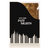 Ilustrace Jazz Nights, Kubistika, (26.7 x 40 cm)