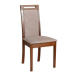 Jídelní židle ROMA 6 Bílá Tkanina 25B