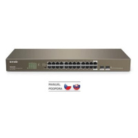 Tenda TEG1024F Gigabit Fanless Rackmount Switch + SFP