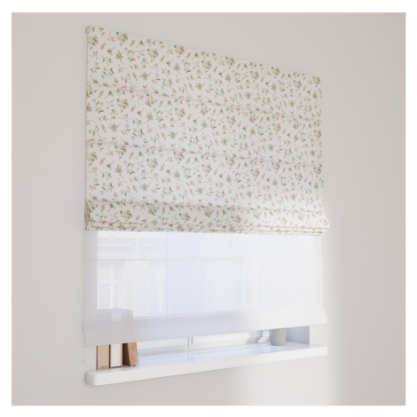 Dekoria Římská roleta Duo, květy na světlém podkladu, Londres, 122-02