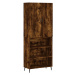 vidaXL Skříň highboard kouřový dub 69,5 x 34 x 180 cm kompozitní dřevo