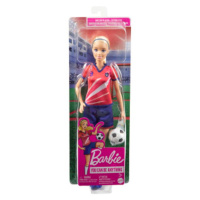 Popron.cz Barbie Fotbalová panenka-Barbie v červeném dresu HCN17