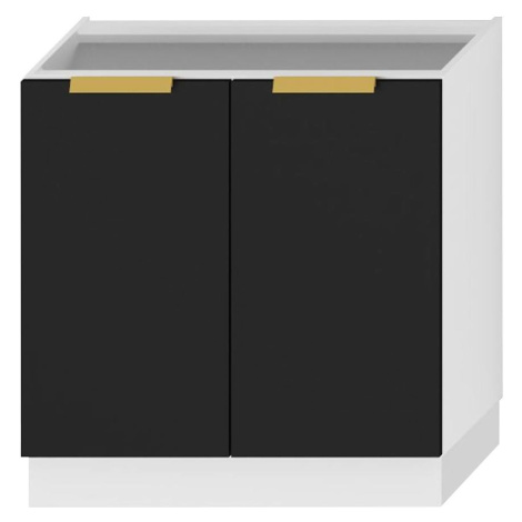 Kuchyňská Skříňka Denis D80 černá mat continental/bílá BAUMAX