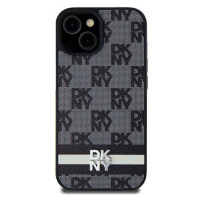 Dkny DKHCP14SPCPTSSK iPhone 14 15 13 6,1 černo/černé pevné pouzdro z kůže