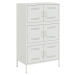 vidaXL Skříň highboard bílá 68 x 39 x 113 cm ocel