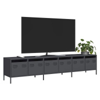 vidaXL TV skříňka antracitová 202x39x43,5 cm ocel válcovaná za studena