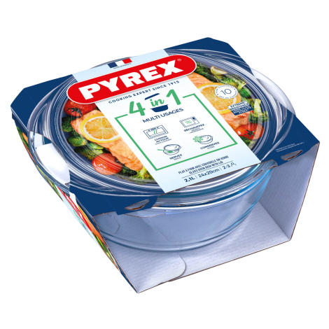 Skleněná zapékací mísa PYREX s víkem Ø20cm/2,1l