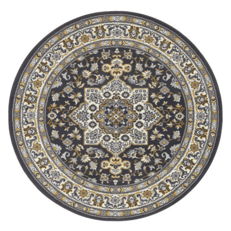Nouristan - Hanse Home koberce Kruhový koberec Mirkan 104106 Dark-grey - 160x160 (průměr) kruh c