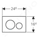 GEBERIT Sigma20 Ovládací tlačítko splachování, přišroubovatelné, nerezová ocel 115.889.SN.1