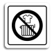 Accept Piktogram "zákaz sušení prádla" (80 × 80 mm) (bílá tabulka - černý tisk)