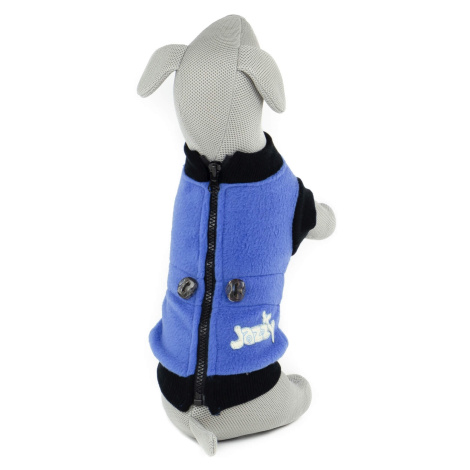 Vsepropejska Jazzy mikina pro psa na zip Barva: Modrá, Délka zad (cm): 39, Obvod hrudníku: 40 - 