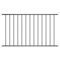 vidaXL Plotový panel s práškovým nástřikem z oceli 1,63 x 1 m černý